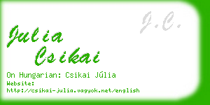 julia csikai business card